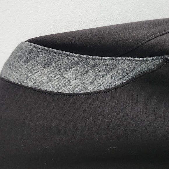 TAHARI Soft Quilted Zip Jacket With Pockets, Black/Grey, Sz Medium, EUC - Picture 3 of 7